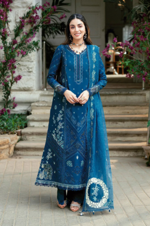 Qalamkar Embroidered Lawn Suits Unstitched 3 Piece QLM25LL SB-11 Noray - Summer Collection