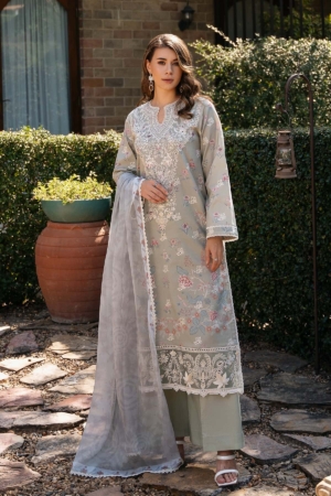 Afrozeh Embroidered Lawn Suit Unstitched 3 Piece AF25DH D-09 Maelis B - Summer Collection