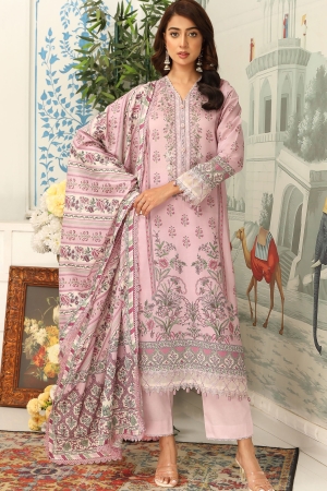 Mausummery Luxury Printed Lawn Unstitched 3 Piece Suit - Orchid - MU25SSUL - Purple - Summer Collection