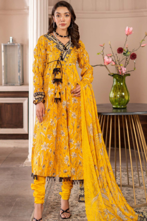 Al-Zohaib Sunshine Bloom Schiffli Embroidered Lawn Suits with Embroidered Chikankari Schiffli Dupatta Unstitched 3 Piece AZS25SB S-03 - Summer Collection