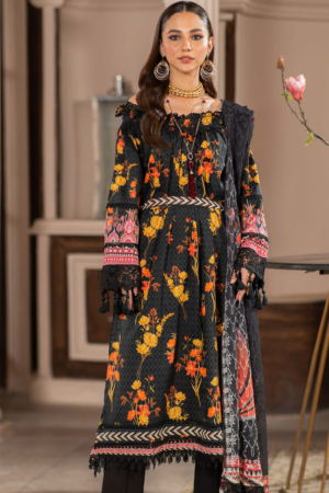 Al-Zohaib Sunshine Bloom Schiffli Embroidered Lawn Suits with Embroidered Chikankari Schiffli Dupatta Unstitched 3 Piece AZS25SB S-04- Summer Collection