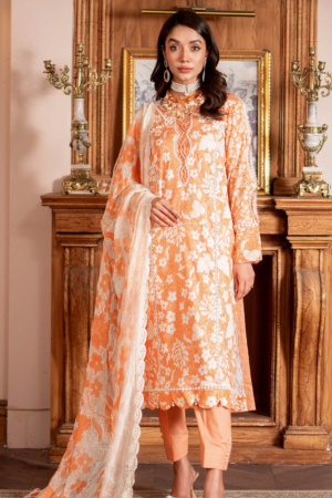 Al-Zohaib Sunshine Bloom Schiffli Embroidered Lawn Suits with Embroidered Chikankari Schiffli Dupatta Unstitched 3 Piece AZS25SB S-09- Summer Collection