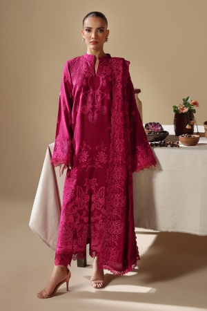 RajBari - Nissa Embroidered Khaddar Wool Shawl Unstitched 3 Piece RB25N D-02- Winter Collection