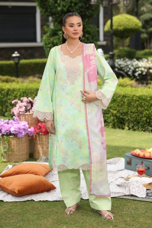 Lifestyle by Rang Rasiya Embroidered Lawn Suits Unstitched 3 Piece RR25V07SL D-13 Zubia - Summer Collection
