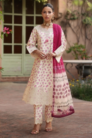 Alizeh Luxury Lawn Embroidered 3PC Un-Stitched Suit - AF-EPL-7047-LZAAN