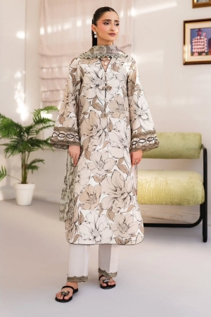Alizeh Luxury Lawn Prints 3PC Un-Stitched Suit - AF-PL-6055