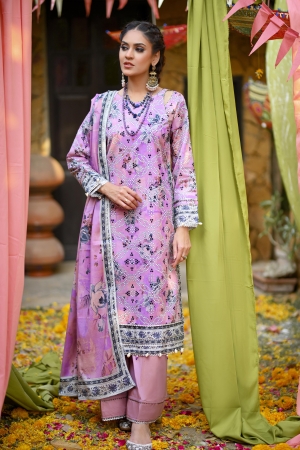 Monsoon Chunri By Al Zohaib Printed Lawn Suit Unstitched 3 Piece MSH-25-05 - Summer Collection