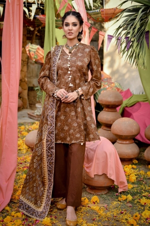 Monsoon Chunri By Al Zohaib Printed Lawn Suit Unstitched 3 Piece MSH-25-07- Summer Collection