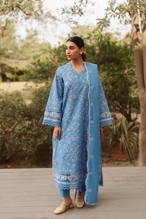 Ayzel by Afrozeh Embroidered Lawn Suits Unstitched 3 Piece D-10 Brielle - Core Collection