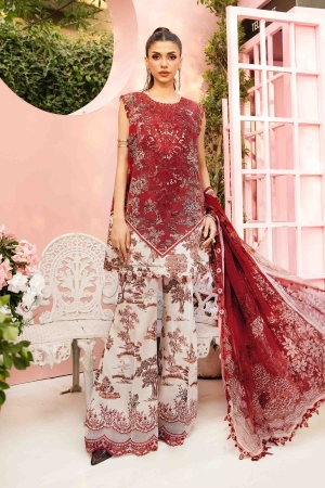 MPrints by Maria B Embroidered Lawn Suits Unstitched 3 Piece MPT-2608-A - Summer Collection
