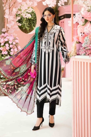 MPrints by Maria B Embroidered Lawn Suits Unstitched 3 Piece MPT-2609-B - Summer Collection