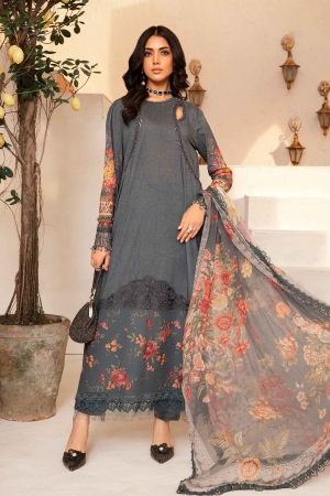 MPrints by Maria B Embroidered Lawn Suits Unstitched 3 Piece MPT-2202-B - Summer Collection
