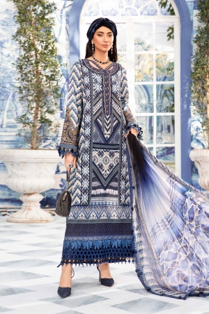 MPrints by Maria B Embroidered Lawn Suits Unstitched 3 Piece MPT-2208-B - Summer Collection