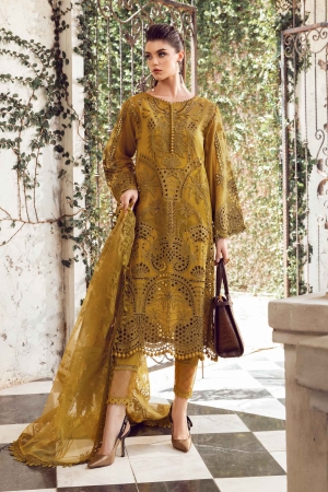 Maria B Embroidered Suits 3 Piece Unstitched Embroidered Lawn Suit | D-24-08