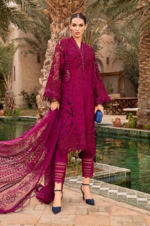 Maria B Embroidered Suits 3 Piece Unstitched Embroidered Lawn Suit | D-2409-B