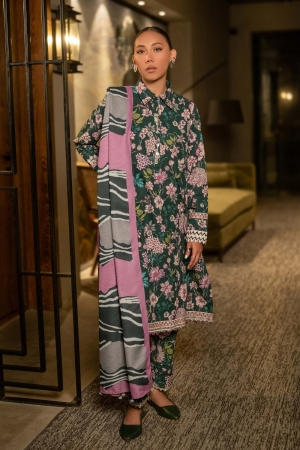 M Basics by Maria B Printed Khaddar Suits Unstitched 3 Piece MB24MB D-04 B - Winter Collection