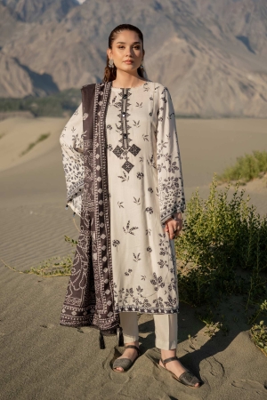 M Basics by Maria B Printed Linen Suits Unstitched 3 Piece MB24MB D-07 A - Winter Collection