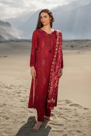 M Basics by Maria B Printed Khaddar Suits Unstitched 3 Piece MB24MB D-08 B - Winter Collection