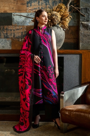 M Basics by Maria B Printed Khaddar Suits Unstitched 3 Piece MB24MB D-10 B - Winter Collection