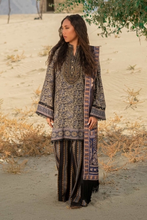M Basics by Maria B Printed Marina Suits Unstitched 3 Piece MB24MB D-11 A - Winter Collection