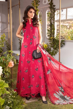 MPrints by Maria B Embroidered Lawn Suits Unstitched 3 Piece MPT-2105-A - Summer Collection