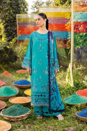 Ramsha - Riwayat Luxury Lawn Embroidered 3PC Un-Stitched Suits - RY25-1201