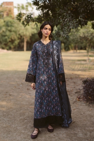Ayzel by Afrozeh Embroidered Lawn Suits Unstitched 3 Piece D-09 Aziel - Core Collection