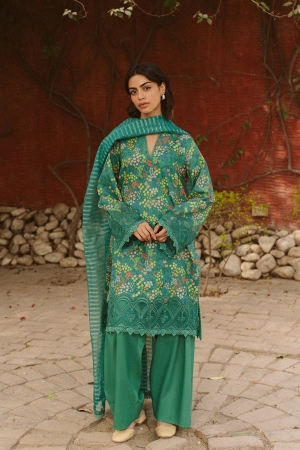 Ayzel by Afrozeh Embroidered Lawn Suits Unstitched 3 Piece D-05 Sanya - Core Collection