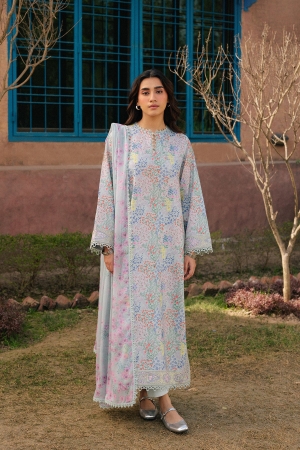 Ayzel by Afrozeh Embroidered Lawn Suits Unstitched 3 Piece D-04 Vivezza - Core Collection