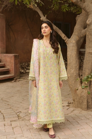 Ayzel by Afrozeh Embroidered Lawn Suits Unstitched 3 Piece D-07 Orla - Core Collection