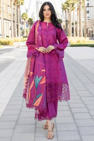 Carnation by Rang Rasiya Embroidered Lawn Suits Unstitched 3 Piece RR25CS D-10 Mahra - Summer Collection