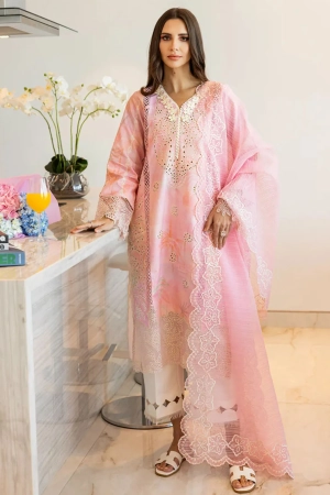 Carnation by Rang Rasiya Embroidered Lawn Suits Unstitched 3 Piece RR25CS D-11 Freesia - Summer Collection