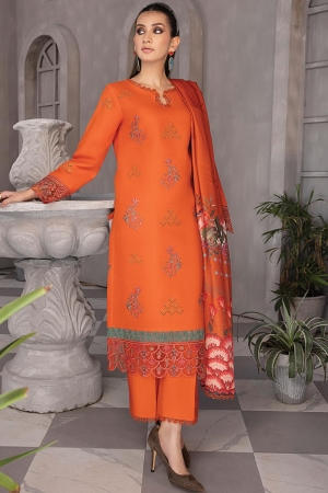 Florence By Rang Rasiya Embroidered Linen Suits Unstitched 3 Piece RR23FLL D-10 Adan - Winter Collection