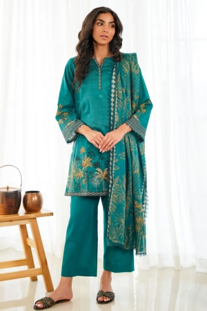 Sahar Monochrome Printed Lawn Suit Unstitched 3 Piece SHR24M S24-MC-V2-03 - Summer Collection