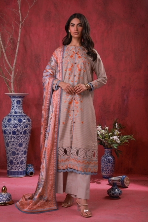 Salitex Zaria Luxury Lawn Embroidered Suits 3pc Un-Stitched - UNS24MI026UT