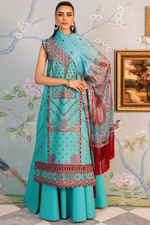 Bin Ilyas Embroidered Lawn Suits Unstitched 3 Piece BILH 204-B - Summer Collection