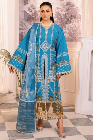 Bin Ilyas Embroidered Lawn Suits Unstitched 3 Piece BILH 206-B - Summer Collection
