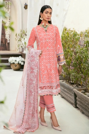 Baroque Embroidered Lawn Suit Unstitched 3 Piece BQ22E BQU-BL08-D07 - Eid Collection