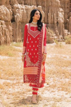 Maria Osama Khan Embroidered Lawn Suits Unstitched 3 Piece Gulaal-MP-01 - Summer Collection