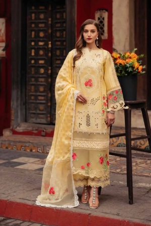 Parishay - Fashion Street Embroidered Lawn Suits Unstitched 3 Piece PFS-03 - Eid Collection