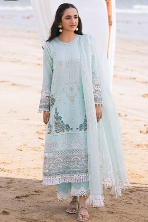 Sagar Kinaray by Zarposh Embroidered Lawn Suits Unstitched 3 Piece ZP25S Divine - Summer Collection