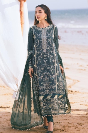 Sagar Kinaray by Zarposh Embroidered Lawn Suits Unstitched 3 Piece ZP25S Mala - Summer Collection