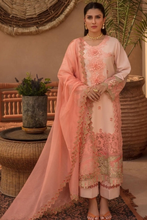 Rang Rasiya Embroidered Lawn Suits Unstitched 3 Piece RR23PE Marganite - Eid Collection
