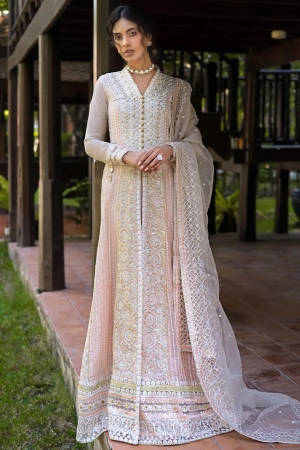 Roohi By Mushq Embroidered Organza Suit Unstitched 4 Piece MQ24R Anika - Luxury Collection