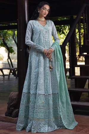 Roohi By Mushq Embroidered Organza Suit Unstitched 4 Piece MQ24R Diya - Luxury Collection