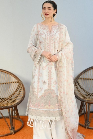 Sahil by Qalamkar Embroidered Lawn Suits Unstitched 3 Piece QLM23S SP-12 Anisa - Luxury Collection