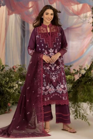 Sobia Nazir Embroidered Lawn Suit Unstitched 3 Piece SN25LL D-6A - Summer Collection