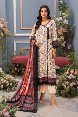 Mausummery Luxury Digital Printed Linen Unstitched 3 Piece Suit - MU25SSUL - FRIYA - Winter Collection