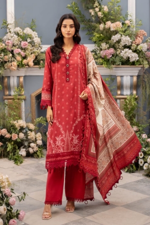 Mausummery Luxury Digital Printed Linen Unstitched 3 Piece Suit - MU25SSUL - CYRA - Winter Collection