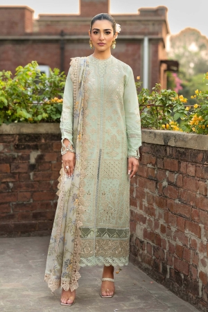 Maryum Hussain Embroidered Lawn Suit Unstitched 3 Piece MH25LL D-01 Gulbeen - Summer Collection